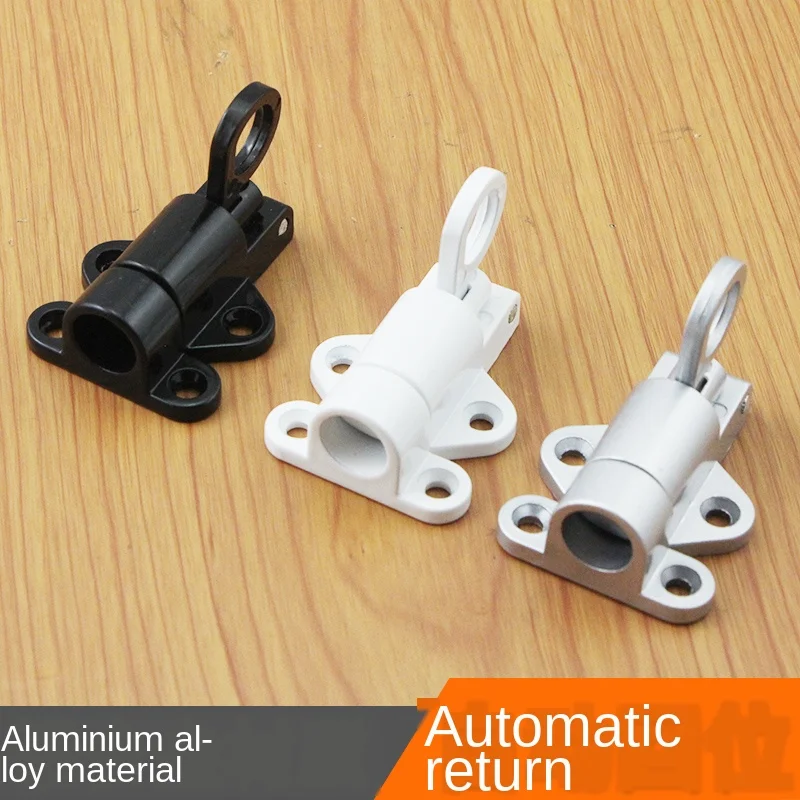XD-Aluminum Alloy Window Gate Security Pull Ring Spring Bounce Door Bolt Automatic Latch Lock door latch