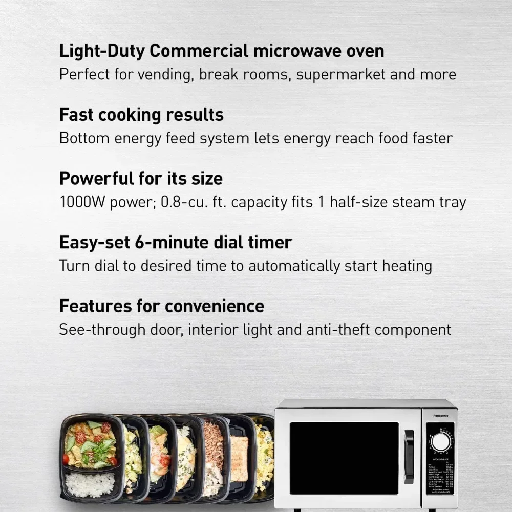 ercial Microwave Oven with 6-Minute Electronic Dial Control Timer, Bottom E 2