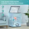 3.5 Cu.Ft Chest Freezer with Removable Basket, Small Deep Freezer Adjustable 7 Thermostat, Quiet Mini Freezer Free-Standing Top 5