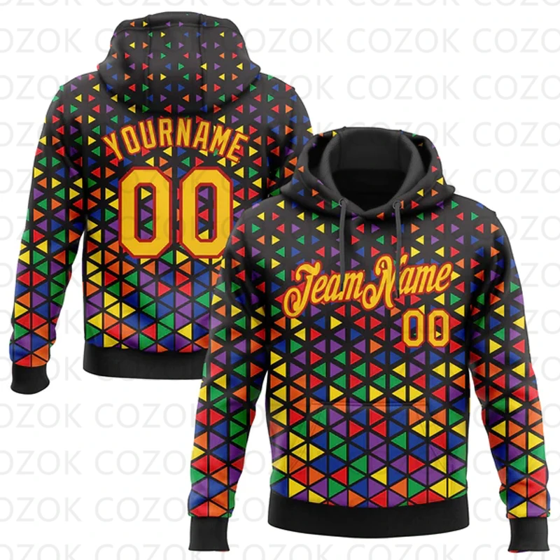 

Customized Hoodie rhomboid pattern Color Jersey 3D Printed Unisex Pullovers Hoodie Casual Sweatshirts