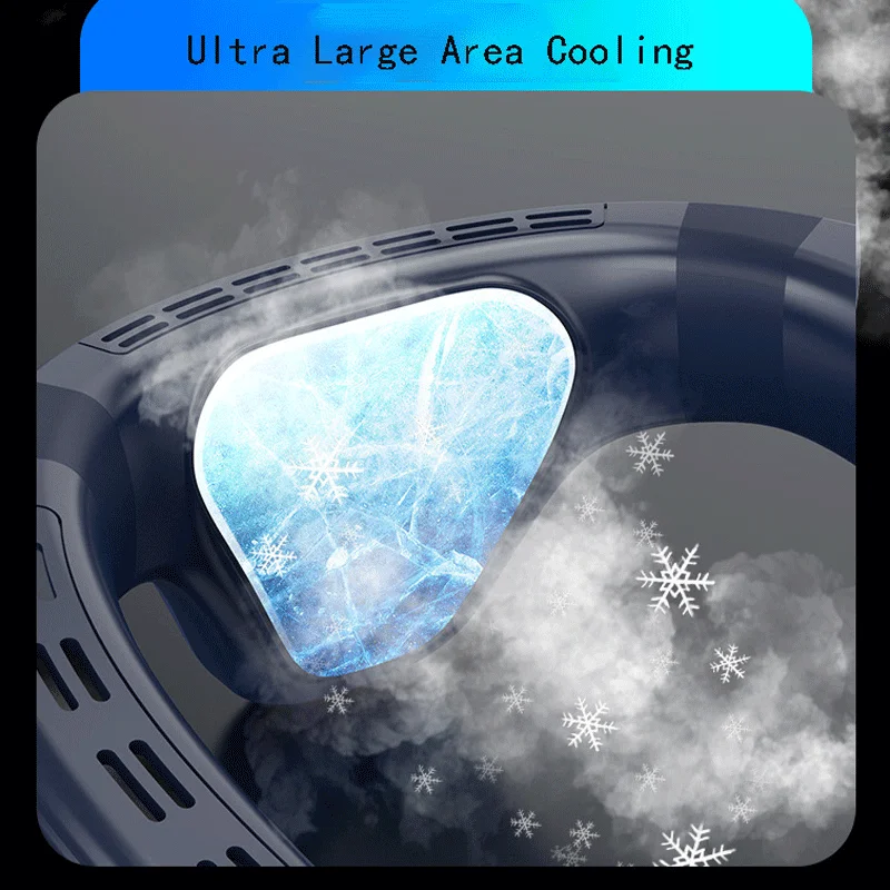 2026 New Neck Air Conditioner Portable Neck Fan Rechargeable Semiconductor Cooling Bladeless Fan Wearable Cooler multi purpose 1