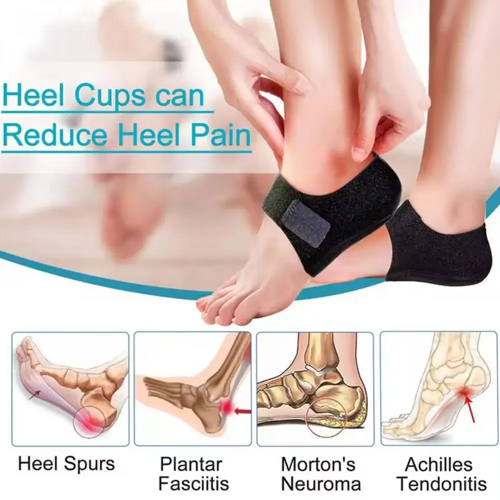 

1 Pair Gel Heel Pad Pain Relief for Plantar Fasciitis Sock Worn in Shoes Thin Heel Spur Foot Skin Care Protectors Heel Slee R7N1
