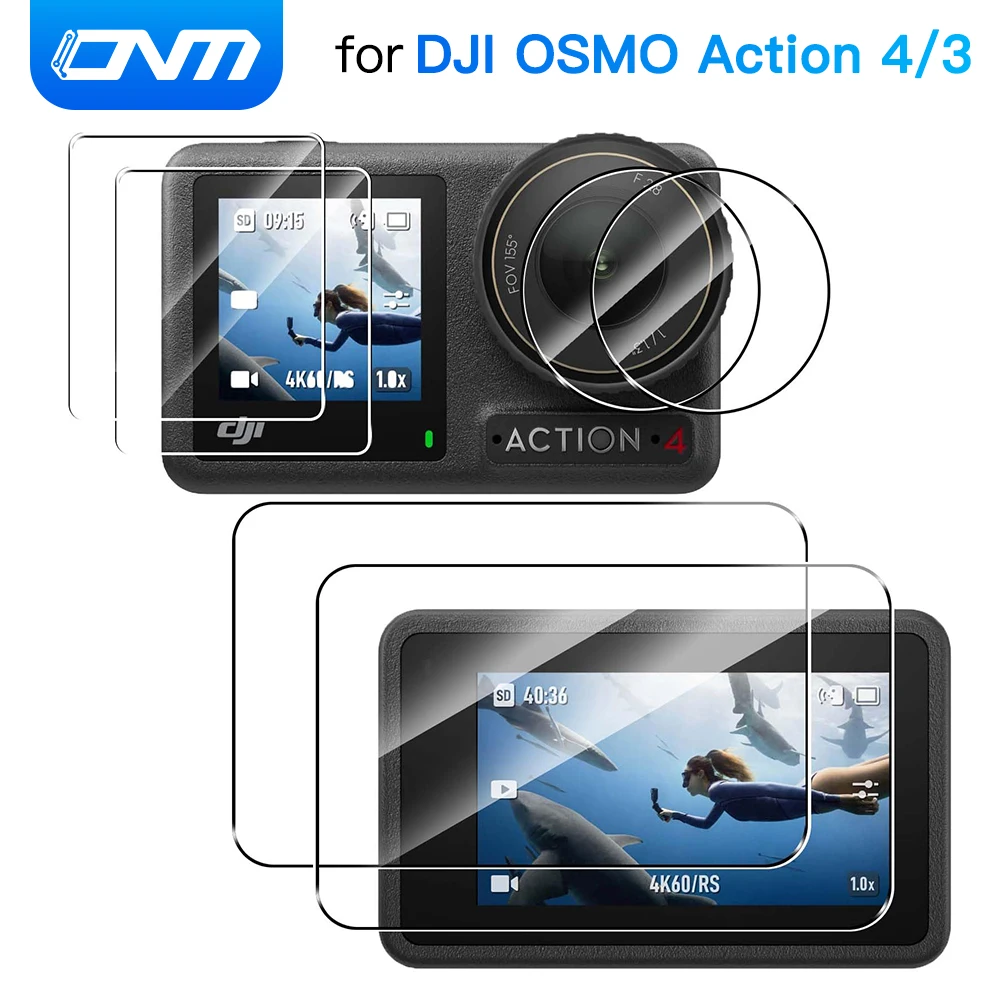 

For DJI OSMO Action 4 3 Screen Lens Protector Tempered Glass Anti-scratch Film for DJI Action4 3 Protective Glass Accessories