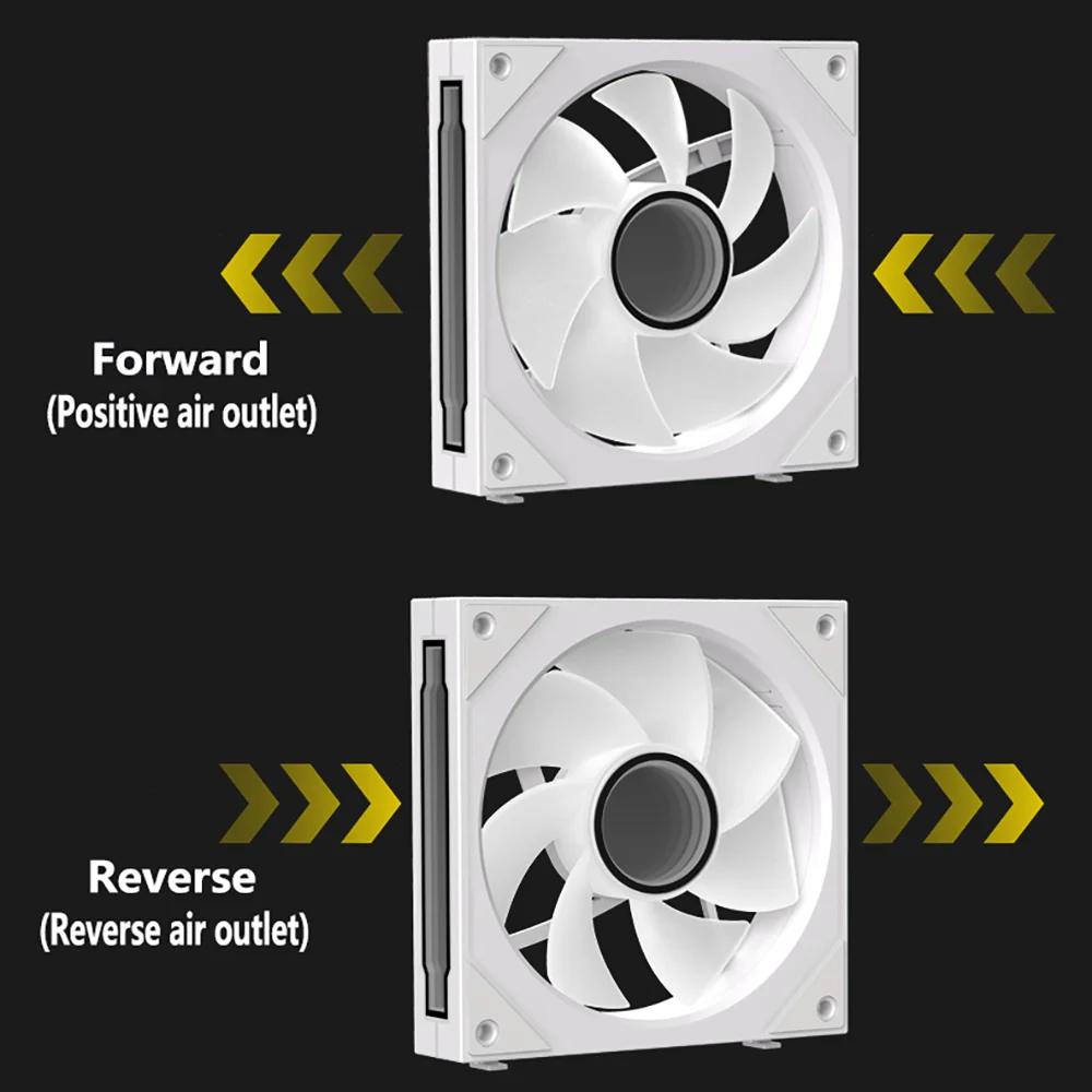 PC case fan 120mm ARGB mirror cycling lighting effect CPU cooling fan 4-pin PWM 58.36CFM for computer water cooling