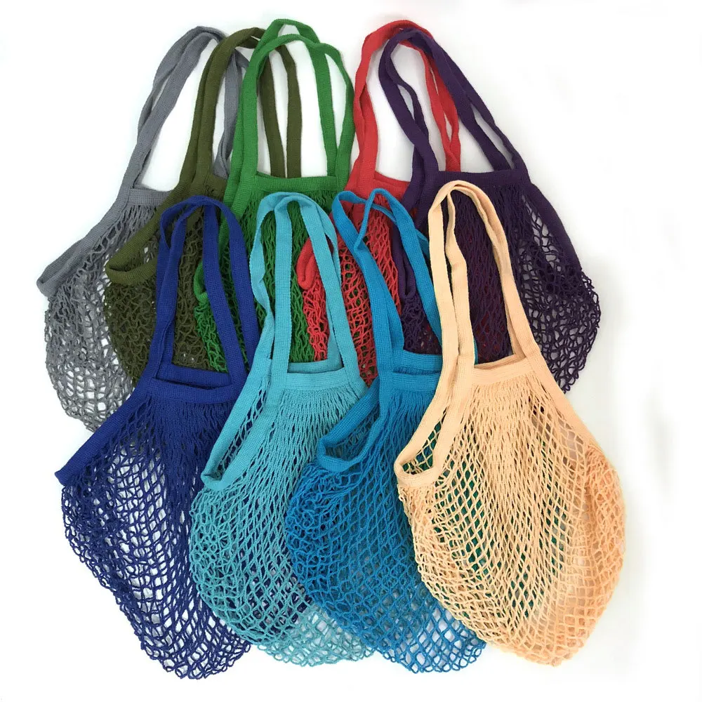 Portable Reusable Cotton Mesh Shopping Bag