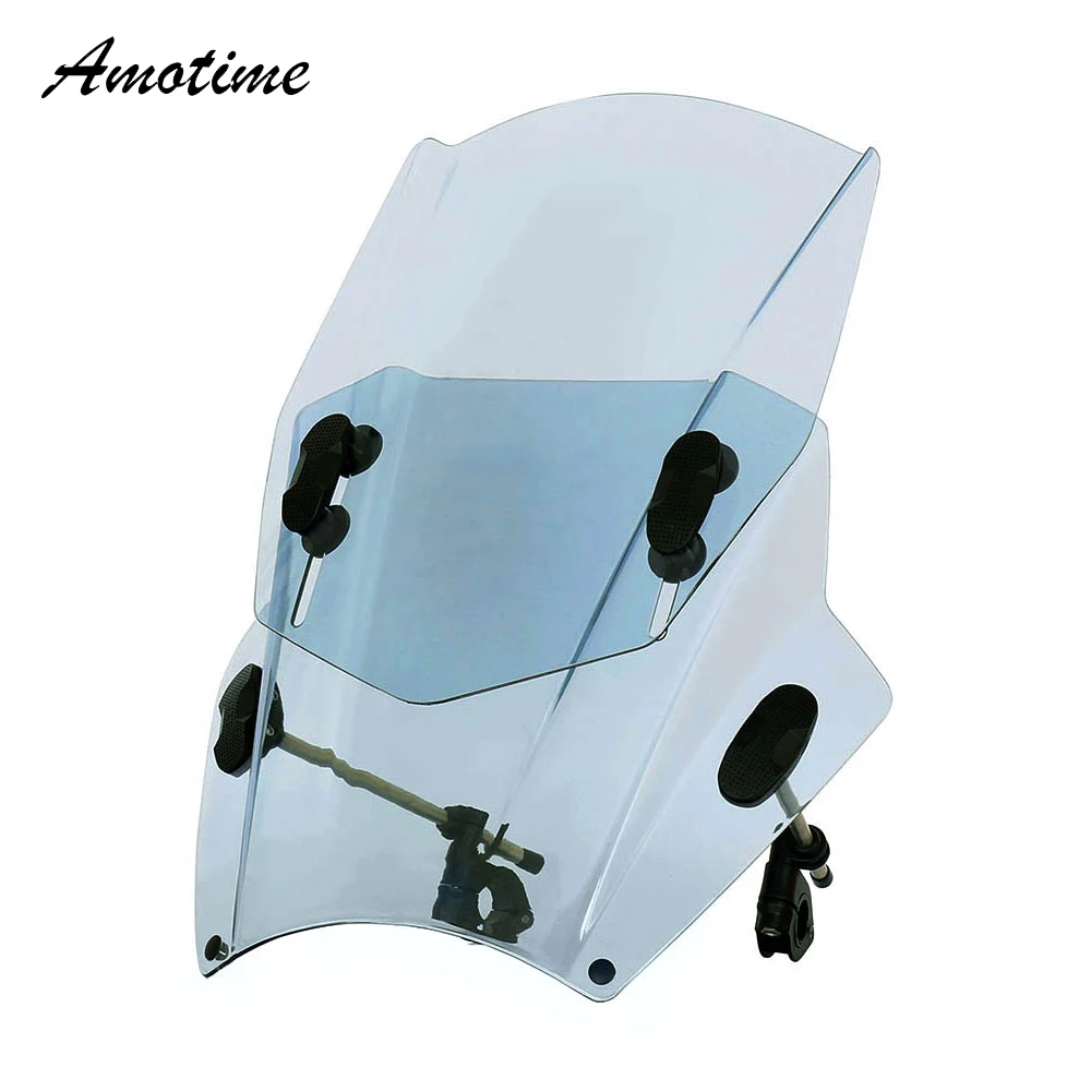 For KAWASAKI SUZUKI YAMAHA HONDA BMW Universal Motorcycle Windscreen Windshield Covers Screen Smoke Lens Motorbikes Deflector motorcycle windshield