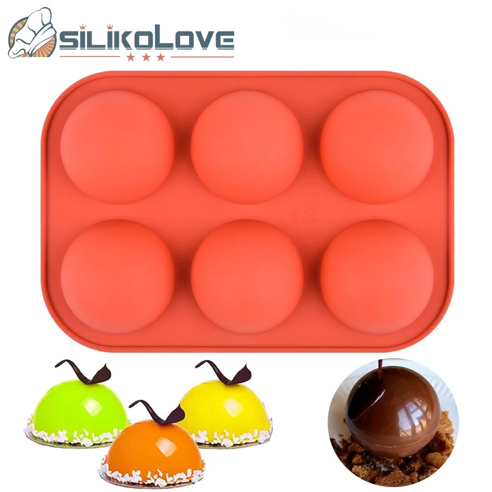 Round Silicone Molds Cocoa Chocolate Bomb Baking Sphere Ball Hot Hemisphere  Halloween Candy Jello Mousse Cake Decoration