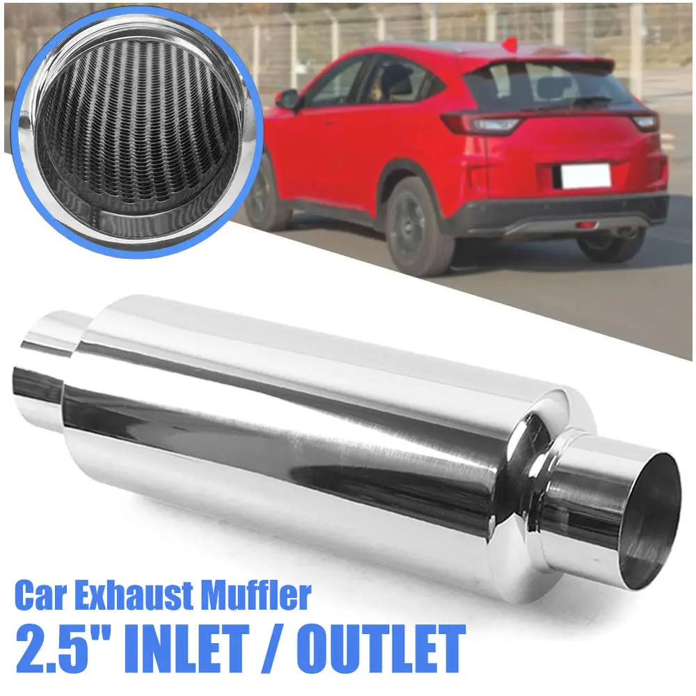 2.5" Inlet/outlet Stainless Steel Car Exhaust Muffler Pipe Resonator