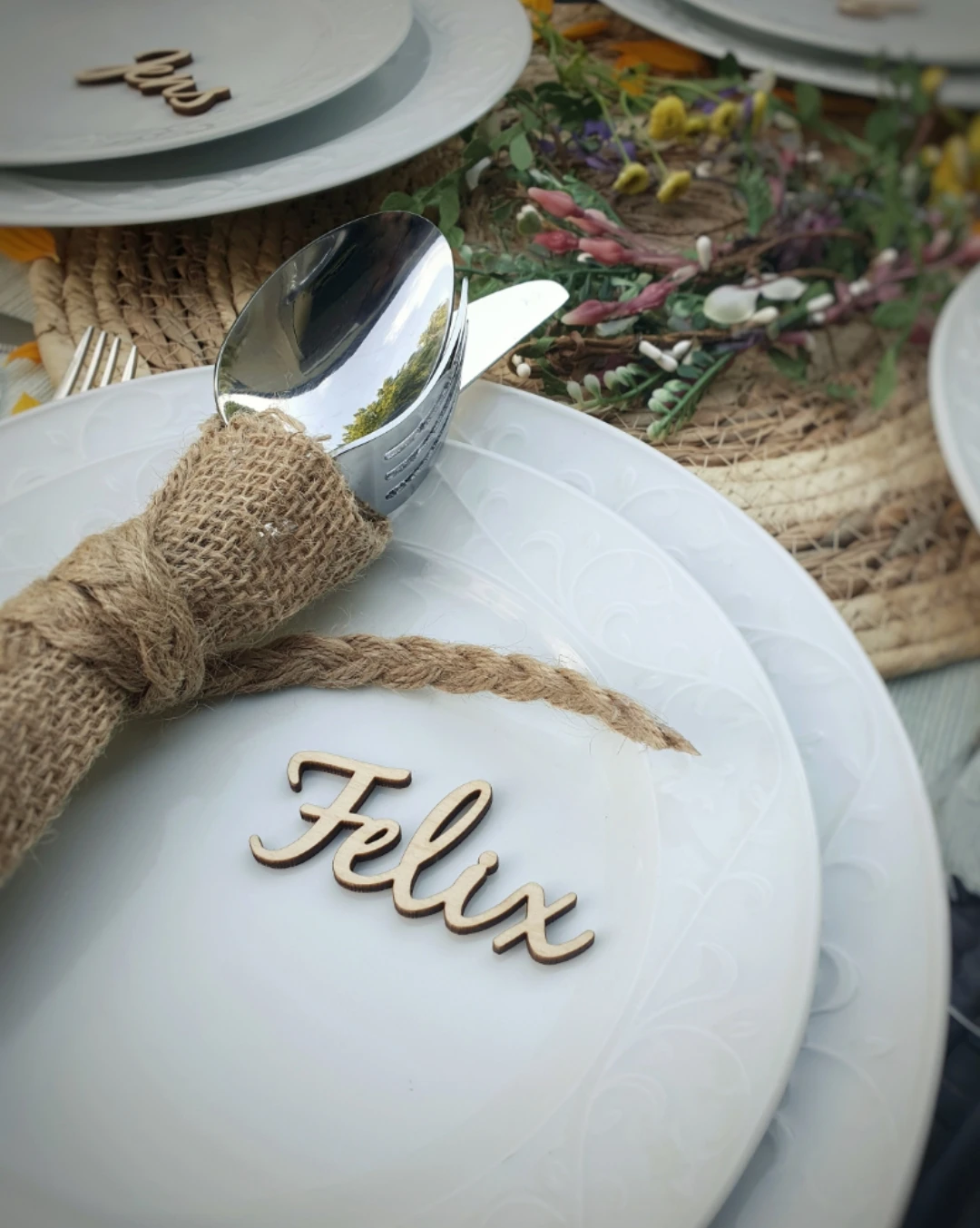 10pcs Personalized Wedding Place Table Cards Names Tags Wood Names Place name settings Guest name tags Birthday Party