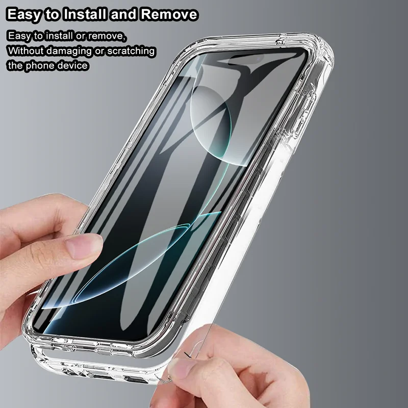 Crystal Clear Dual-Sided Shockproof Phone Case with Enhanced Protection