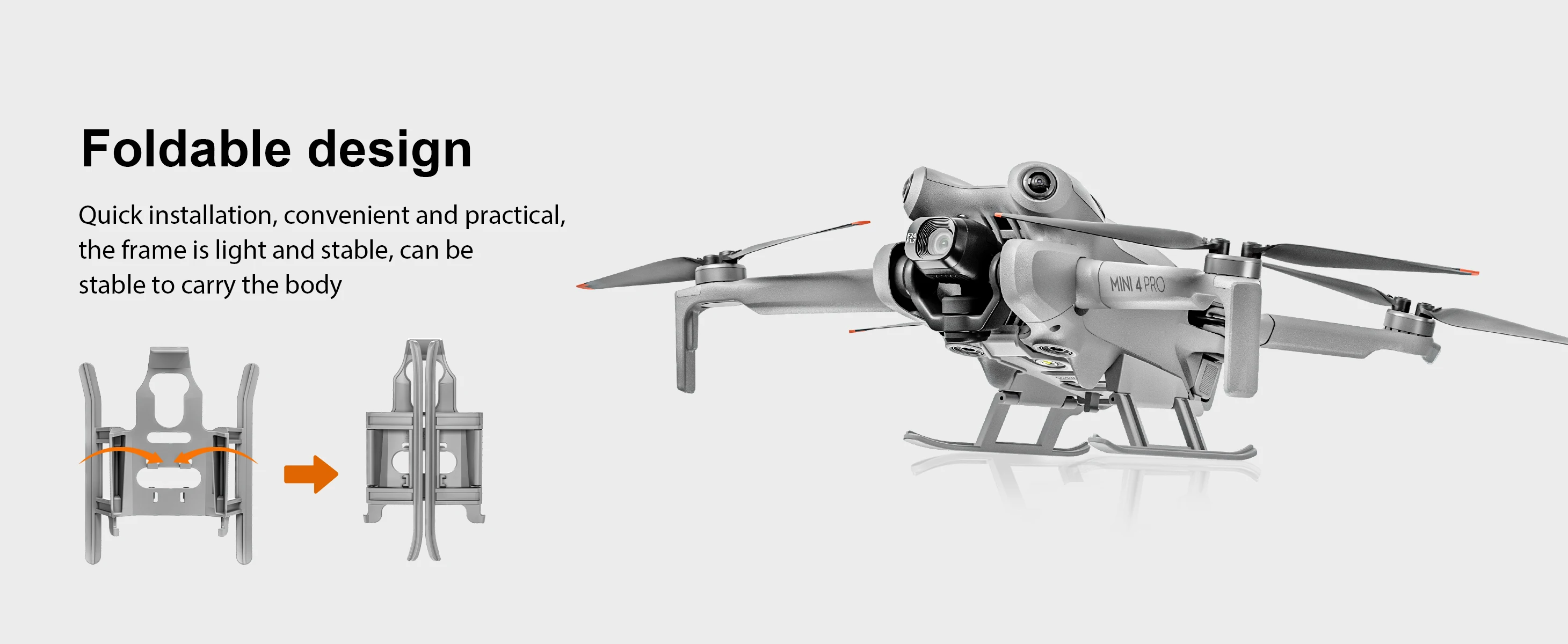 STARTRC Landing Gear for Dji Mini 4 Pro Drone Accessories Foldable Extended Landing Legs Kit