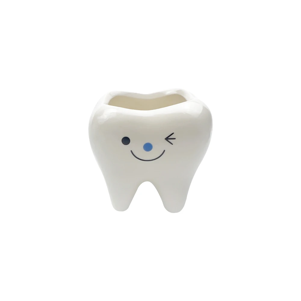 Tbkoly Zahnform Blumentopf Aus Keramik – Minimalistischer Mini-Topf Für Sukkulenten