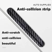 4pcs Universal Car Door strips Anti Scratch Sticker Carbon Fiber Edge Protective Strips Side Doors Moldings Scuff trim Stickers 2