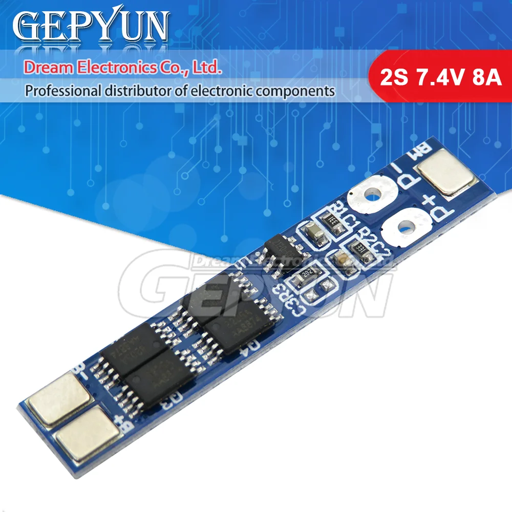 Lot De 5 BMS 2S 7.4V 8A - Protection Charge/Décharge Pour Batteries Li-ion 18650