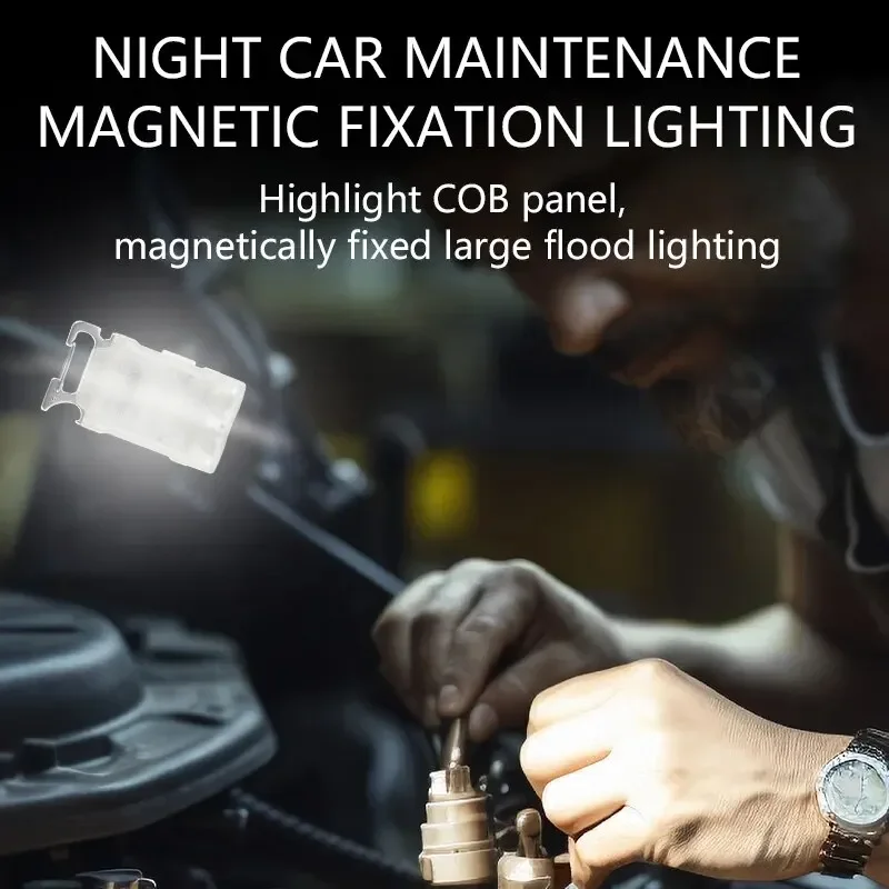 Portable Ultra-Bright Magnetic LED Keychain Flashlight