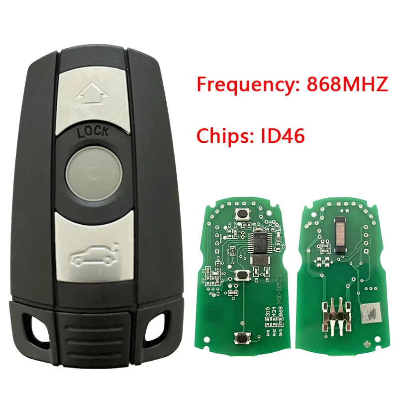 

CN006028 3 Buttons Remote Key For BMW CAS3 Non-Proximity 868MHz PCF7945 Chip FCC ID: YG0HUF5661