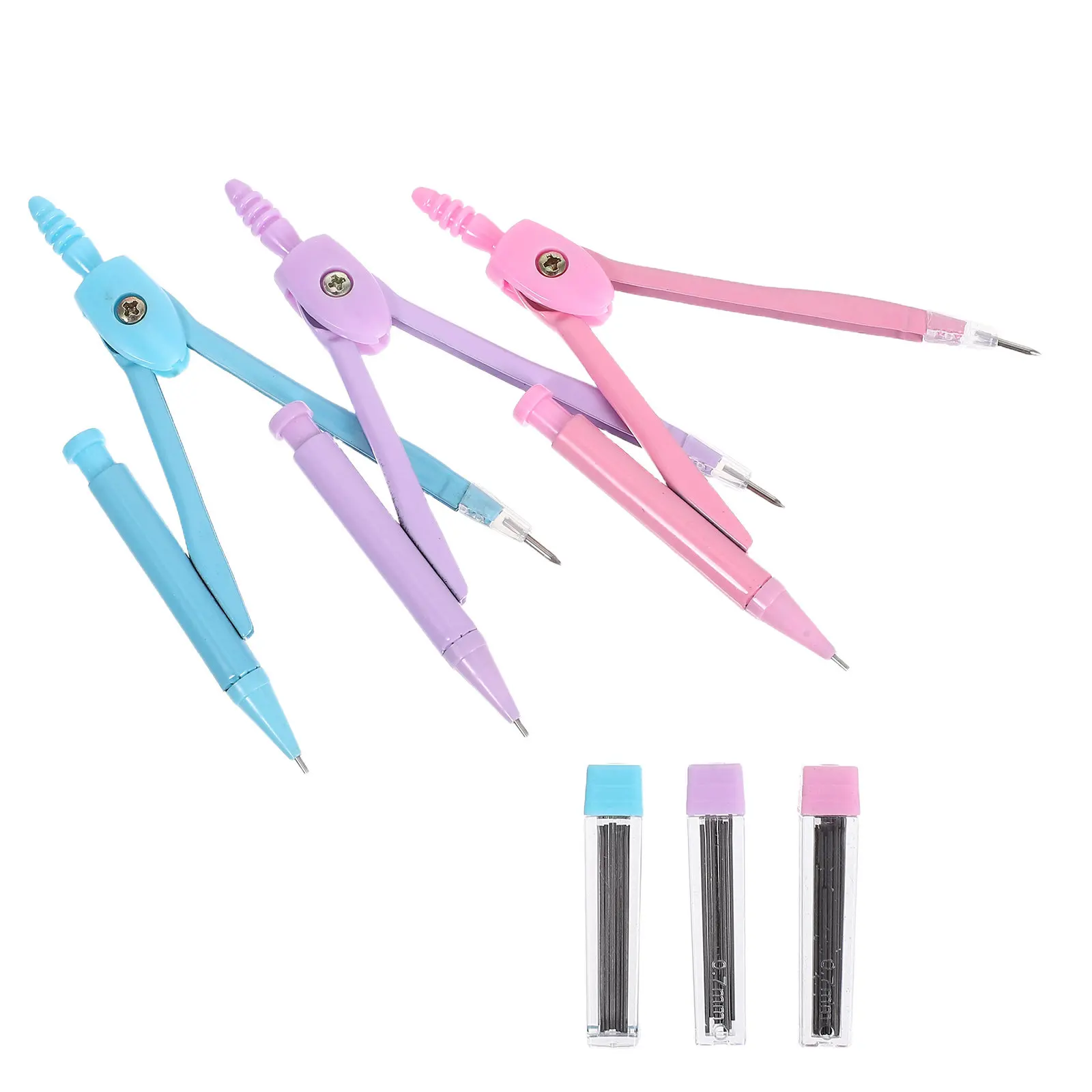 3세트 전문가용 금속 컴퍼스, 부드러운 작동, 간편한 원형 제작 도구, 미술 프로젝트, 기술 제도, 학생용