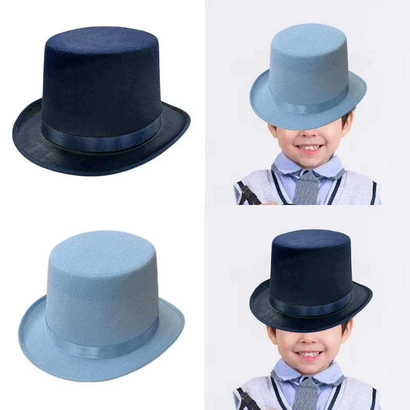 

Vintage Hat Magician Costume Cosplay Halloween Props Party Supplies Gentleman Ringmaste Role Play Adult Kids