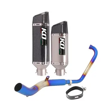 Slip On For Zontes ZT125 U1 G1 2021-2022 Motorcycle Exhaust Pipe Muffler Front Pipe Stainless Steel Connect Tube With DB Killer