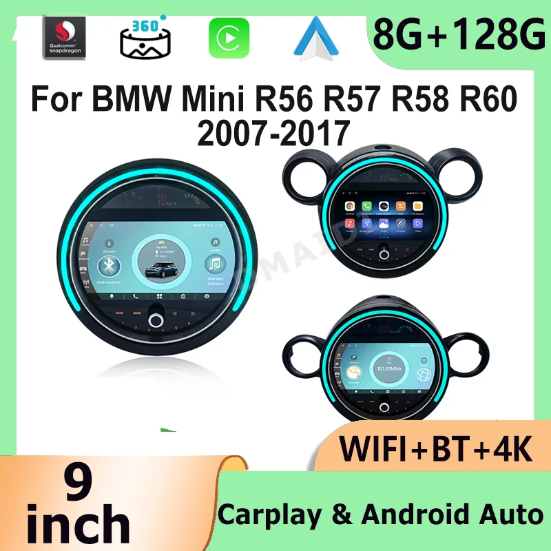 

Carplay Android 12 For BMW Mini Cooper R56 R57 R58 R60 2007-2017 Radio Screen DVD Multimedia Player Car Stereo GPS Navigation 4G