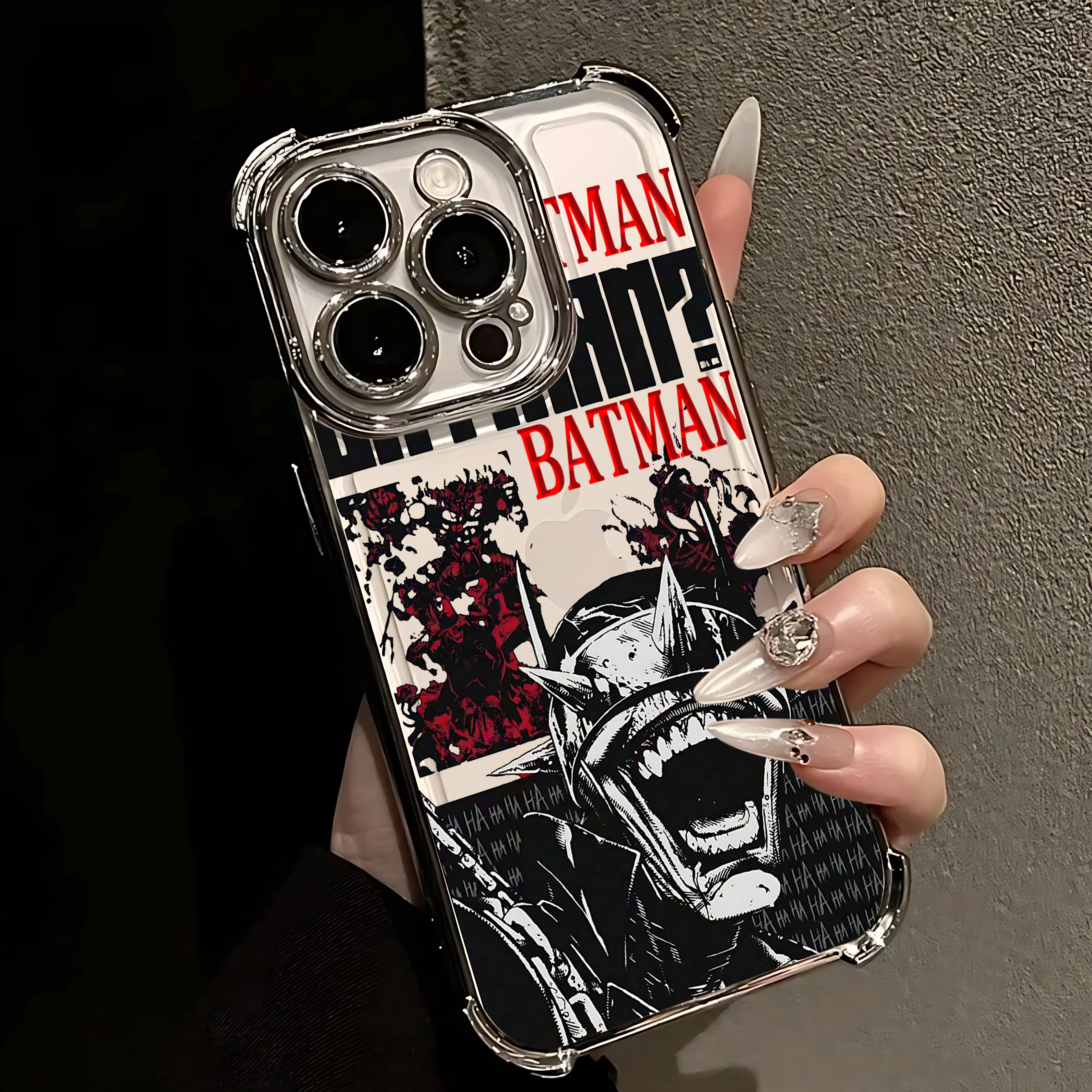 Sleek Anti-Fall Batman Plating Phone Case