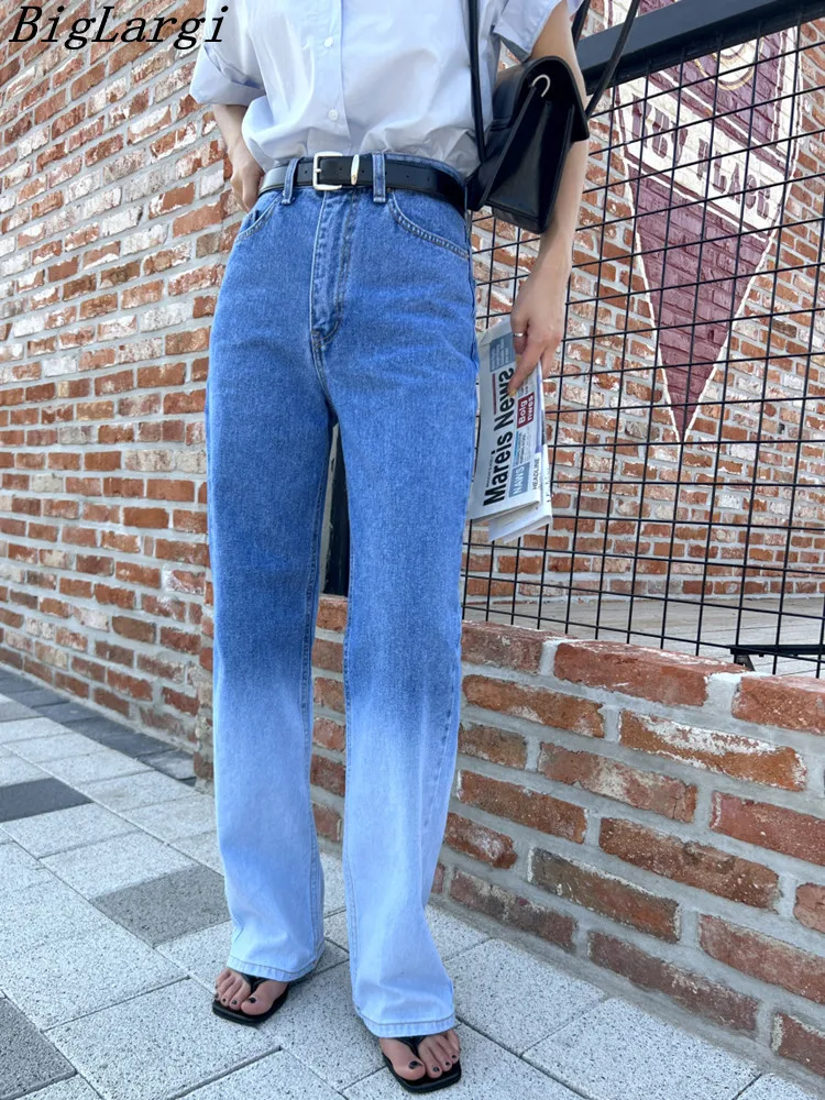 

Korean Chic Vintage Wide Leg Jeans Casual Office Autumn High Waist Jeans 2023