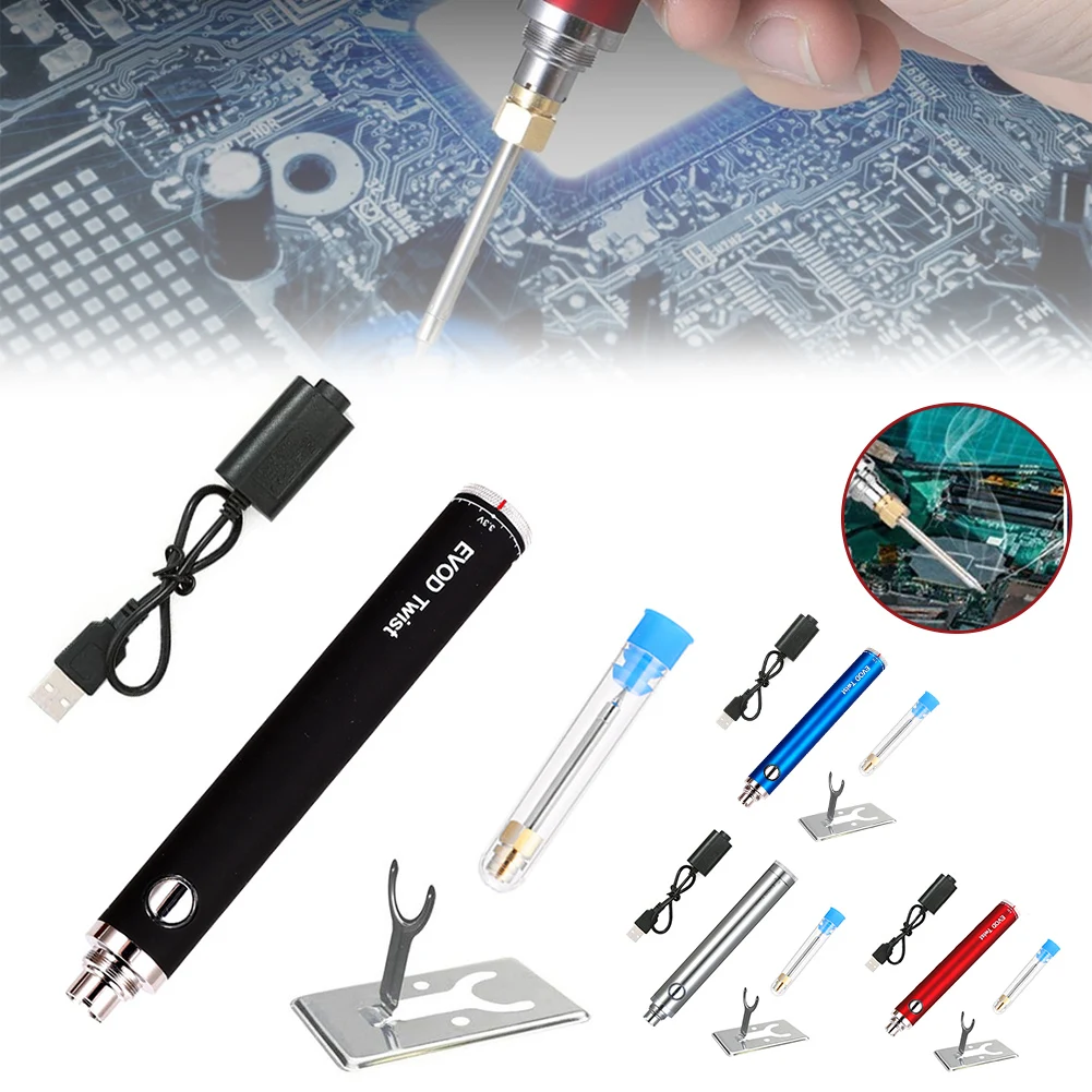 Fer à Souder Sans Fil Avec Couvercle 5V Soldering Iron Rechargeable USB
