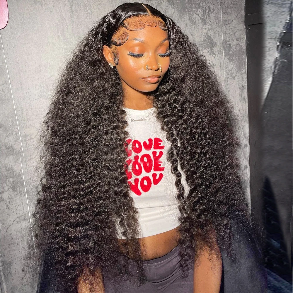 

Glueless Wig Human Hair Ready To Wear Preplucked Curly Lace Front Human Hair Wig For Women Deep Wave Frontal Wig 13x6 HD Lace