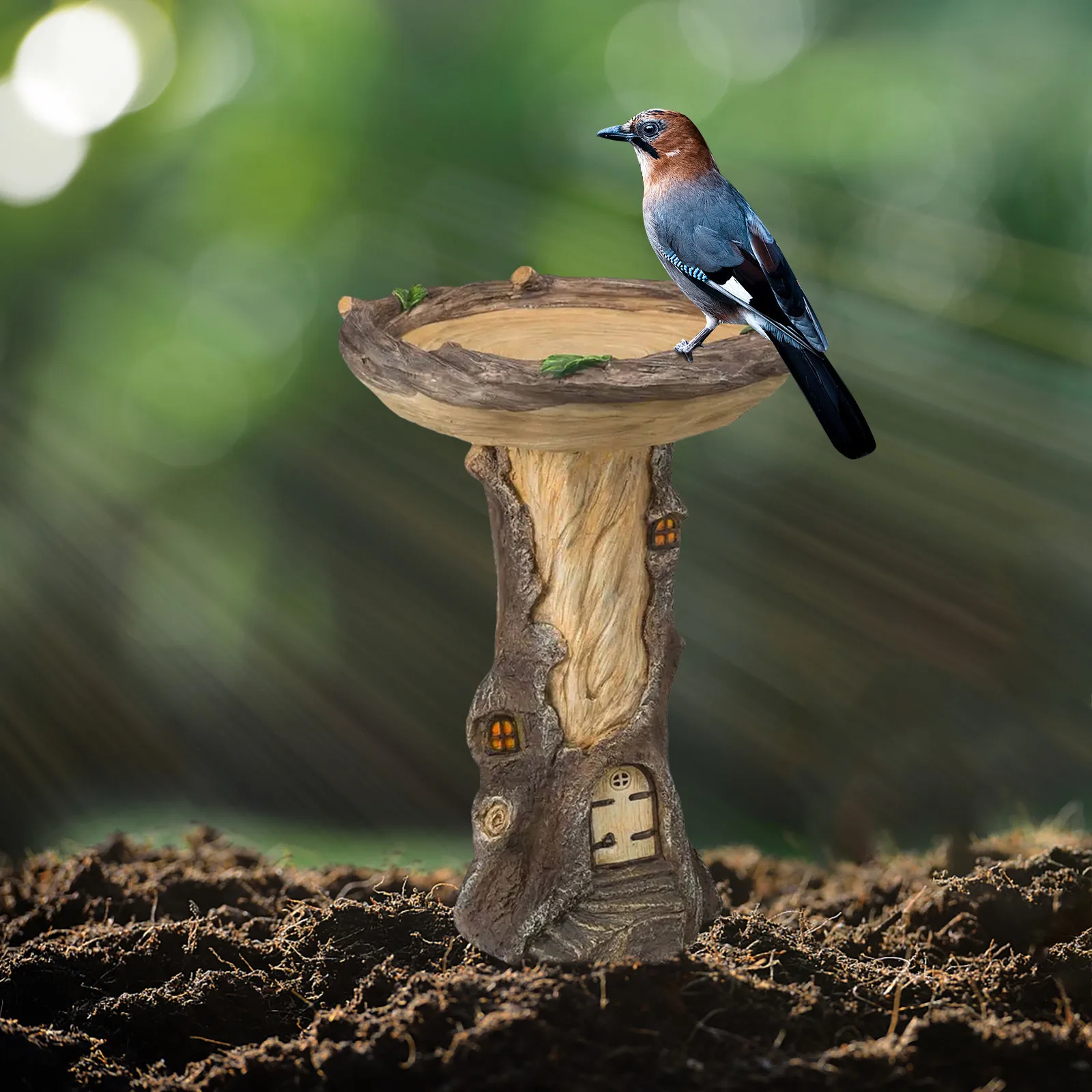 Mini Uccellini In Resina Per Giardino Fatato – Set Da 4 Pezzi, Micro Paesaggi, Terrario, Bonsai, Rosa