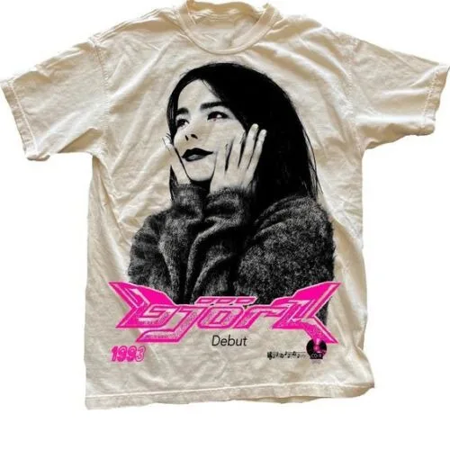 XL Bjork Cornucopia Debut natural tee ミュージシャン XL Bjork