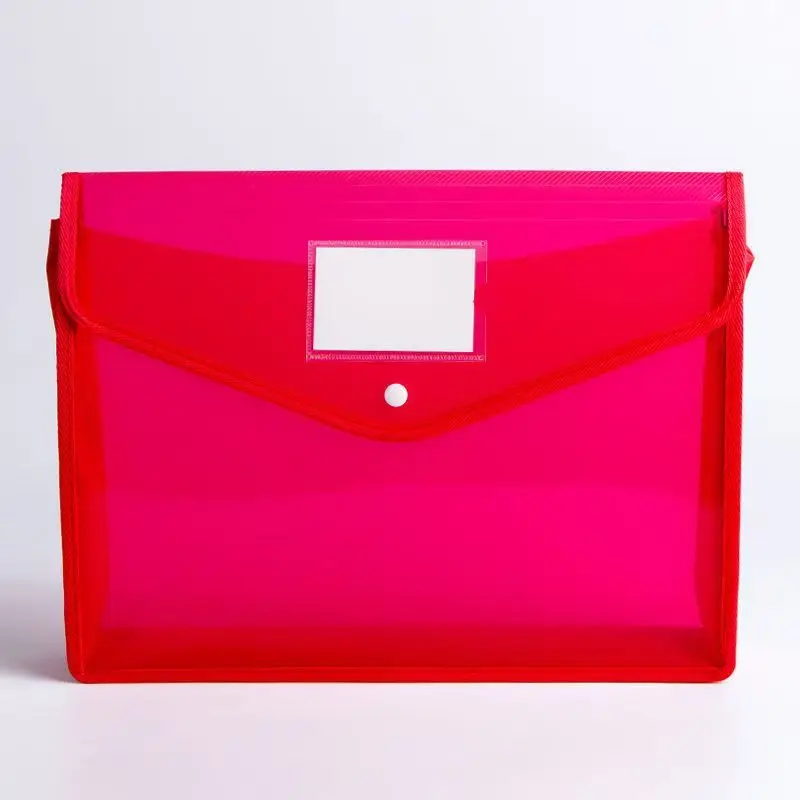 Waterproof A5 File Organizer with Snap Closure & Label Pocket