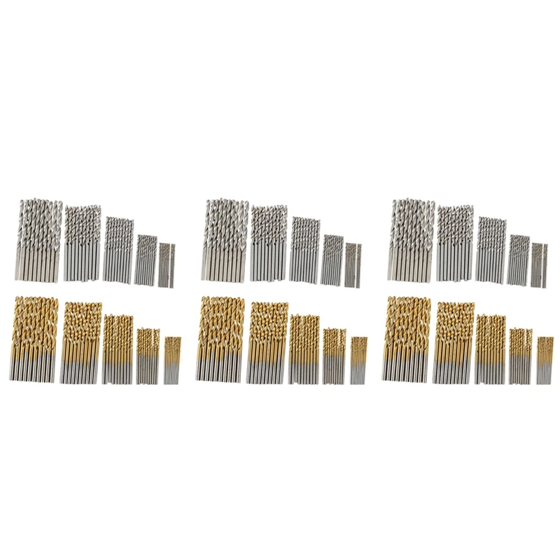 

Retail 300 Pcs/Set Titanium Coated Twist Drill Bit High Speed Steel Hole Opener Woodworking Metal Plastic Tools Electric Drill