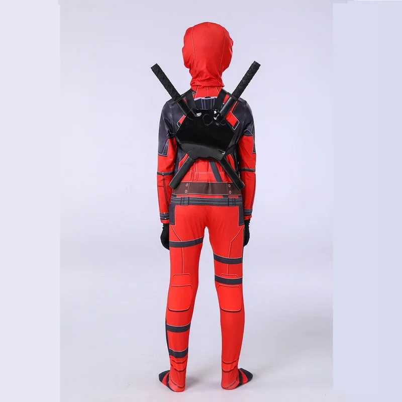 Cosplay Costume Deadpool Costume Kids Cosplay Mask Suit Jumpsuit Superhero Deadpool Cosplay Bodysuit Halloween Spider Man Costume Adult Children