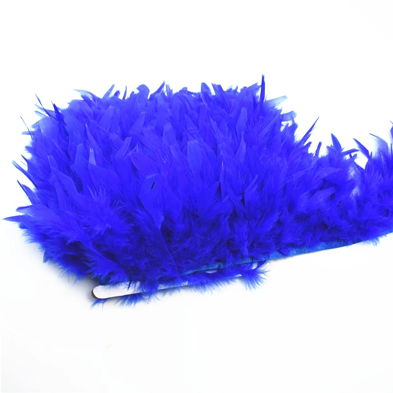 Turkey Feather Fringe Ribbon 5-6inch Turkey Feathers Trim Skirt Dress Feather Decoration 2yards/Lot