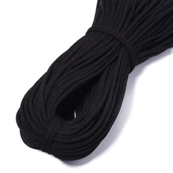 10 Yards of 3mm Colorful High - Elastic Round Band for DIY Crafts and Accessories (Black)