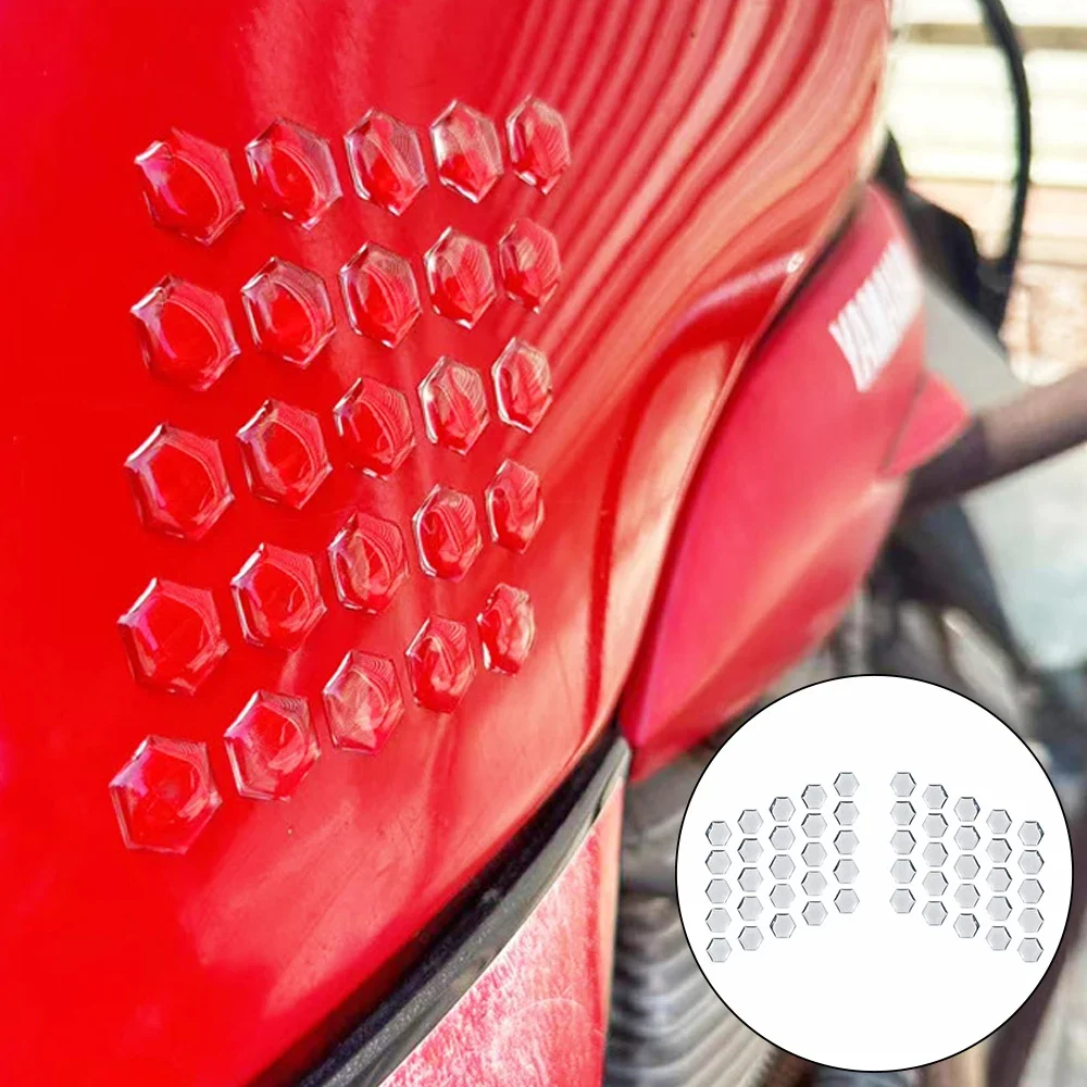 Motorcycle Protective 3D Hexagonal Waterproof Rubber Decal