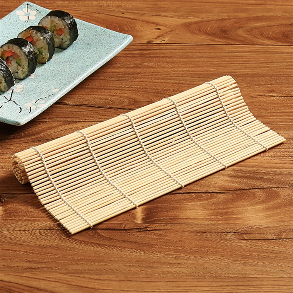 Description Picture 4 of item24x24cm Sushi Set Bamboo Rolling Mats Rice Paddles Tools kawaii sushi mold bamboo Kitchen Accessories japanese kitchen