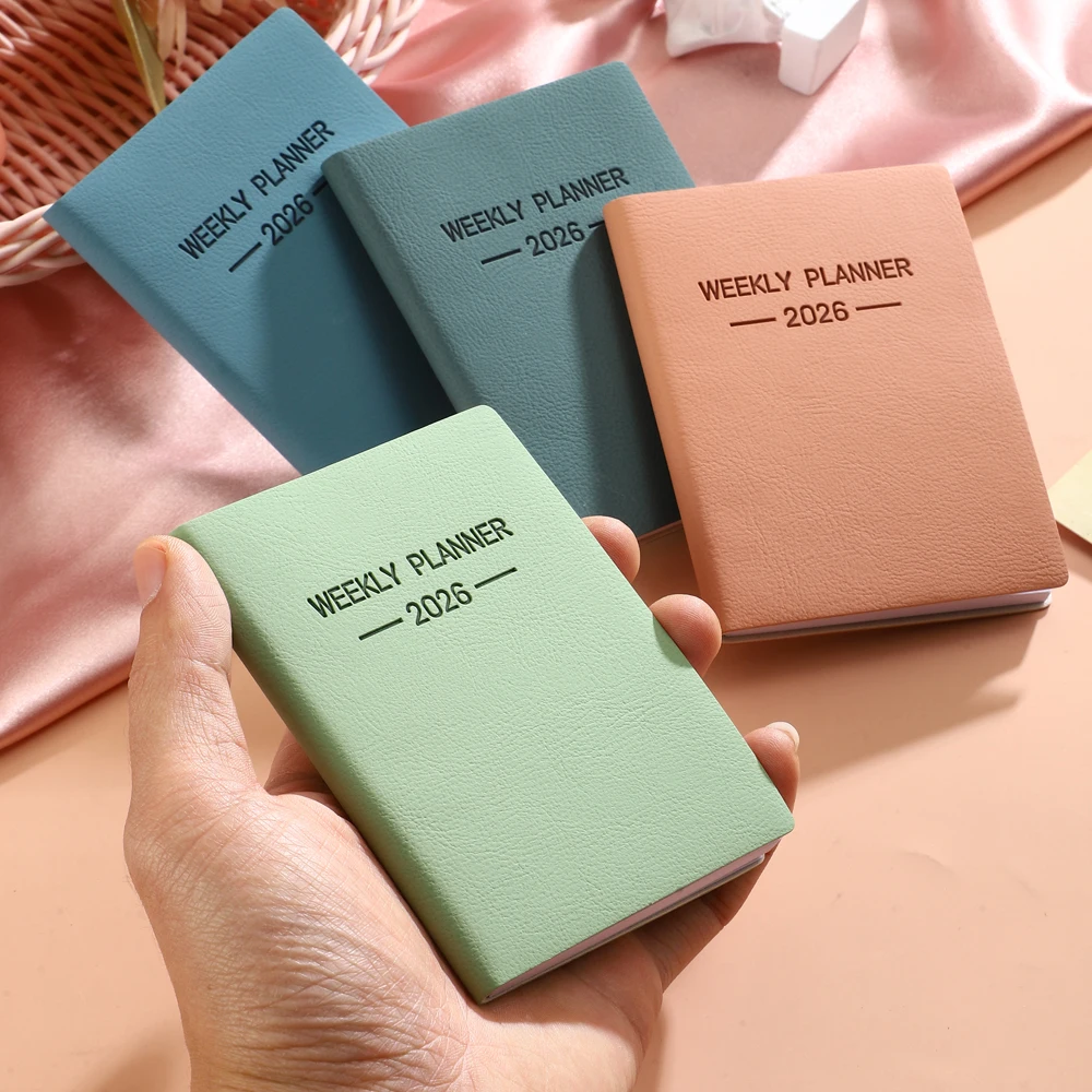 A7 Compact Morandi Color PU Cover Daily Planner - 2026 Edition