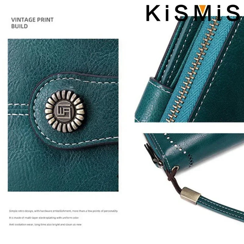 Elegant Women's High-Quality RFID Leather Wallet with Multi-Card Holder