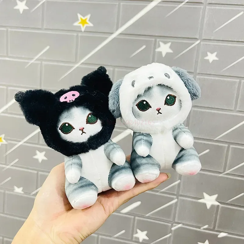 Nový 4pcs/set kukléřka mléčová kocour mofusand roztomilá živočich plyšáci přívěsek klíčenka 13cm mini kawaii modelka panenek dar hraček děti vánočními dárky