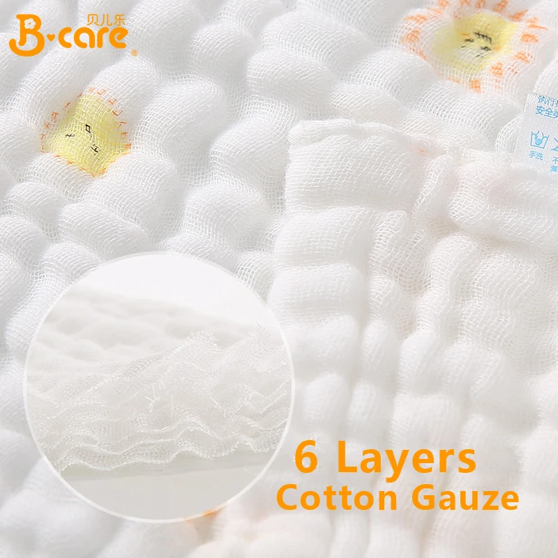 2PCS Baby Bath Towel Newborn Bathrobe Cotton Gauze 6 Layers Washcloth Blankets Child Robe Kids Facecloth Muslin bathroom towels