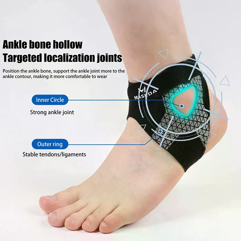 1Pc Ultra-thin Ankle Brace Strap Compression Stabilizes Tendons Motion Ankle Fixation Brace Prevents Ankle Sprains