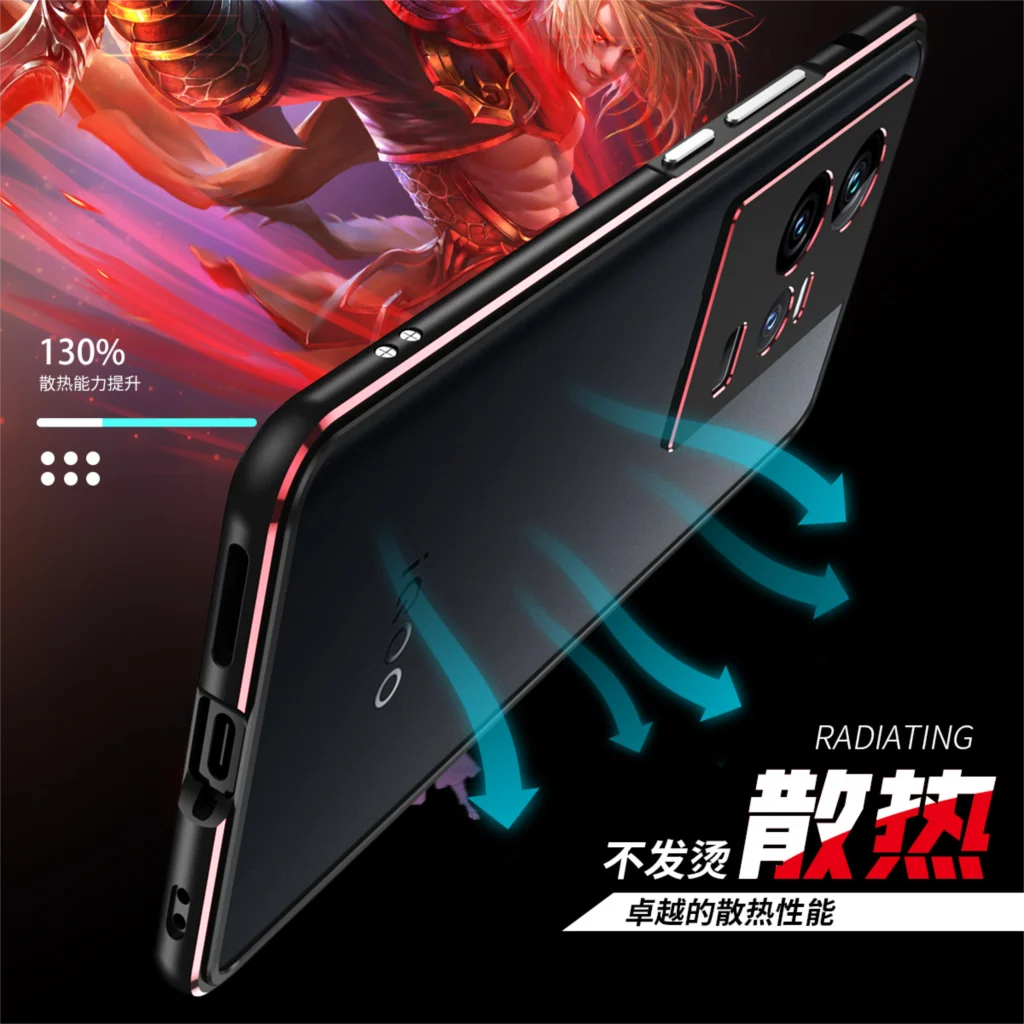 Aurora Dual Color Border Aluminum Metal Bumper for Vivo IQOO 11 IQOO11 Pro IQOO11Pro Lock Screw Cover Case Frame Protector