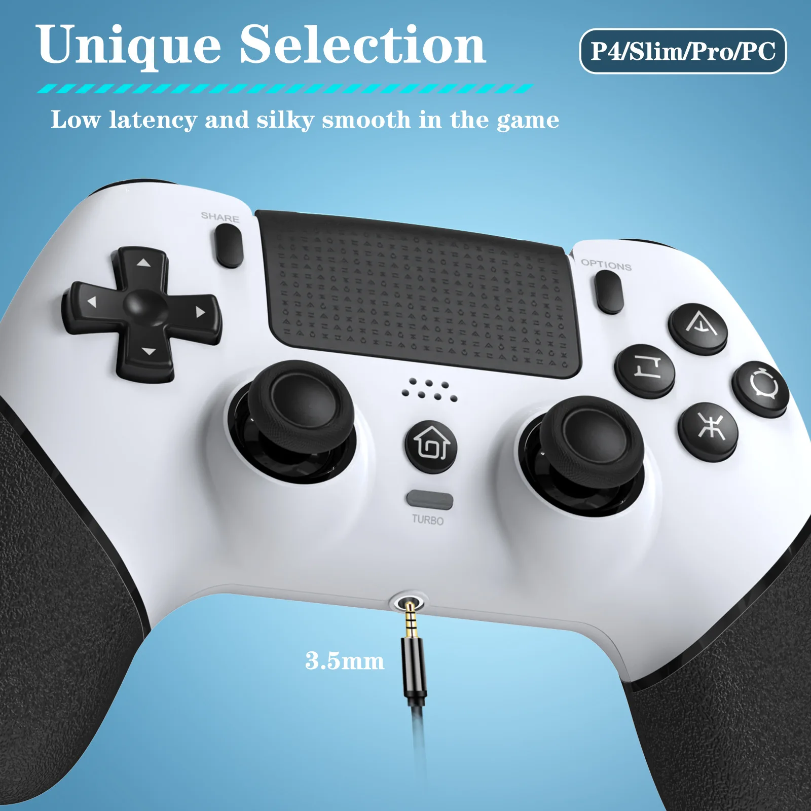 Gamepad Wireless Gaming Controller T48 Pro Elite Hall Trigger Joystick Mecha-Tactile Buttons For PS4/PS4 Pro/PS4 Slim/PC