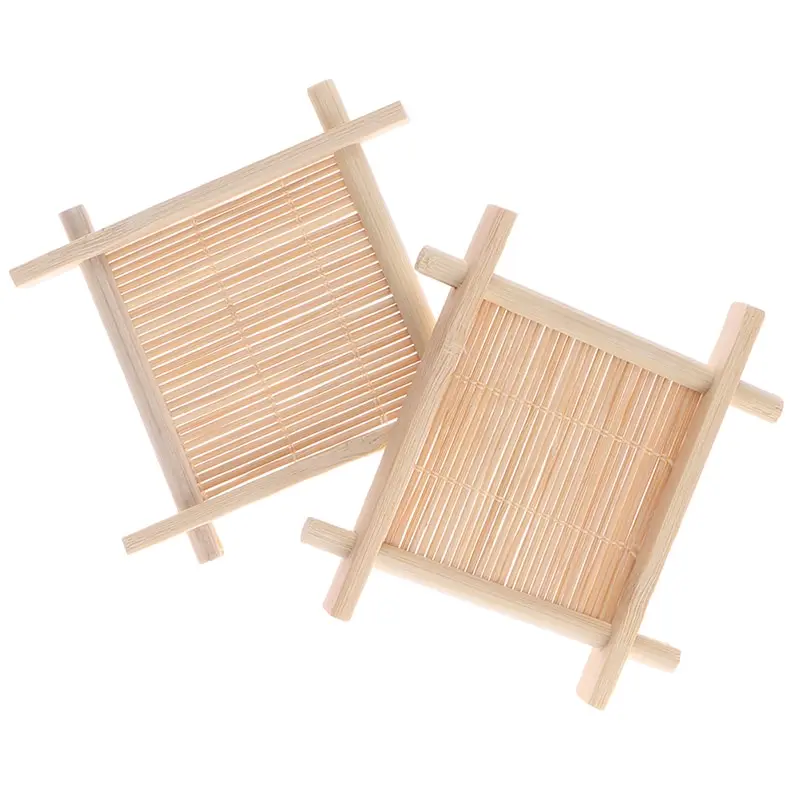 Natural Wooden Bamboo Soap Dish Tray Holder Storage Soap Rack Plate Box Container For Bath Shower Plate Bathroom Bamboo Hot Sale
