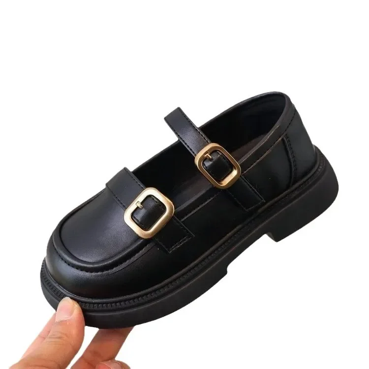 Princess Style Children's Single Shoes Black Girls School Performance Korean Version Spring Autumn Kids Leather Shoe