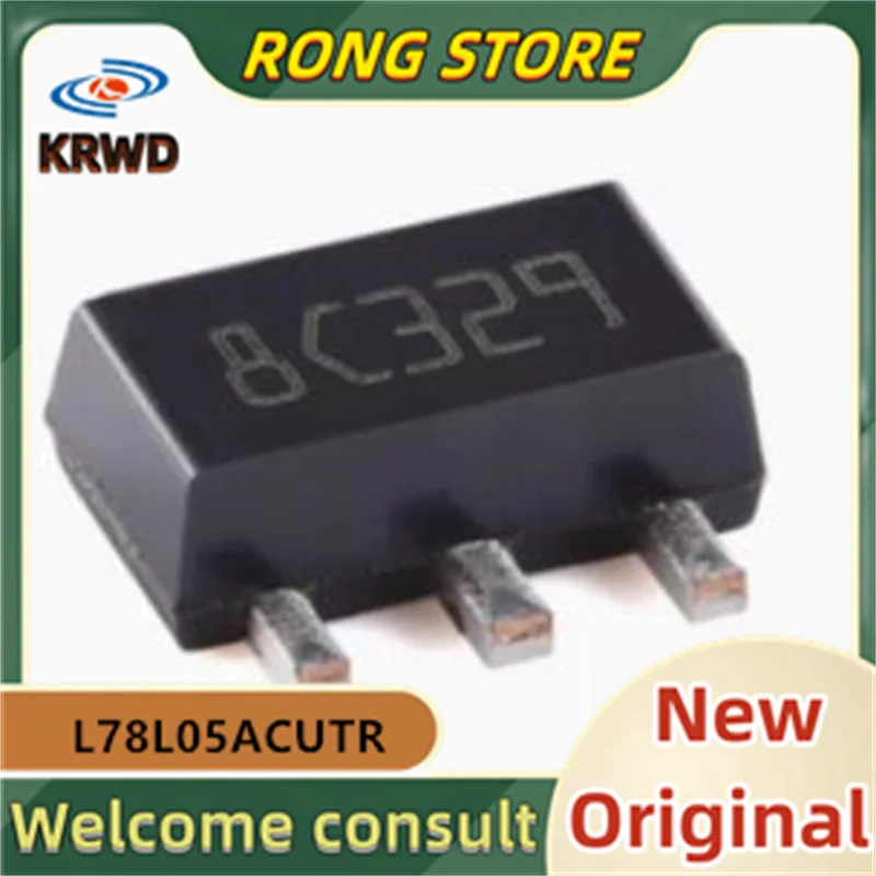 

Новый и оригинальный чип IC SOT-89 8C329 8C ***, L78L05ACUTR L78L05ACU L78L05A L78L05 78L05, 50 шт.