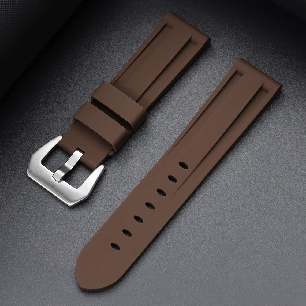 Silicone Rubber Waterproof Sport Watch Band Replacement
