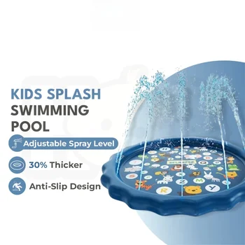 100/170 centimetri Per Bambini All'aperto Sprinkler Gioca Pad Zerbino Prato Spiaggia Lettere Gonfiabile Acqua Pad Spray Giochi Acqua Zerbino Spiaggia Cuscino 1