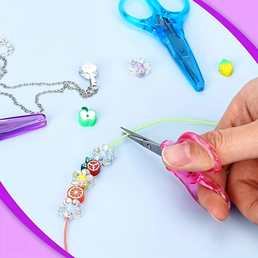 Portable scissors cutter Stationery scissors Mini Craft Scissors Set Precision Detail Cutters for Paper Cutting Scrapbooking Beauty Sewing